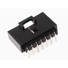 Conector Dupont MX 2,54 mm 7 pinos com trava, housing preto (PC)