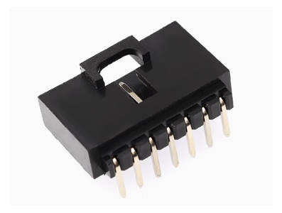 Conector Dupont MX 2,54 mm 7 pinos com trava, housing preto (PC) - Imagem 1
