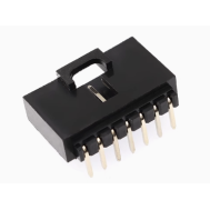 Conector Dupont MX 2,54 mm 7 pinos com trava, housing preto (PC)