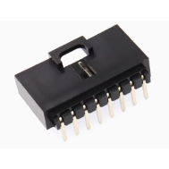 Conector tipo Dupont 8 vias, passo 2,54 mm, com trava, preto (PC)