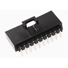 Housing Dupont MX 2,54 mm 10 pinos com trava, preto (PC)