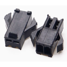 Conector Dupont 2 pinos 2,54 mm macho, carca&ccedil;a (housing) preta em PC