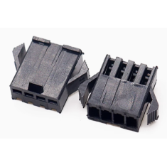Carca&ccedil;a para conector Dupont macho 4 pinos passo 2,54 mm preto (PC)