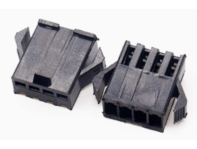 Carca&ccedil;a para conector Dupont macho 4 pinos passo 2,54 mm preto (PC) - Imagem 1