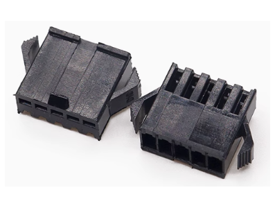 Carca&ccedil;a para conector macho passo 2,54 mm 5 pinos Dupont preta (PC) - Imagem 1