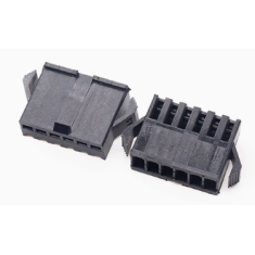 Conector Housing Dupont macho 6 posi&ccedil;&otilde;es passo 2,54 mm preto (PC)