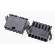 Conector Housing Dupont macho 6 posi&ccedil;&otilde;es passo 2,54 mm preto (PC)
