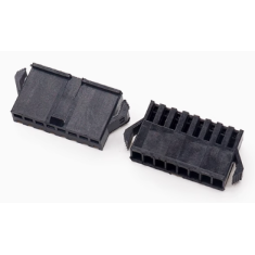 Carca&ccedil;a Dupont preta (PC) para conector pitch 2,54 mm, 8 posi&ccedil;&otilde;es, macho