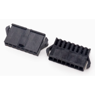 Carca&ccedil;a Dupont preta (PC) para conector pitch 2,54 mm, 8 posi&ccedil;&otilde;es, macho