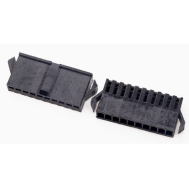 Carca&ccedil;a de conector tipo Dupont 12 posi&ccedil;&otilde;es 2,54 mm, macho, preto (PC)