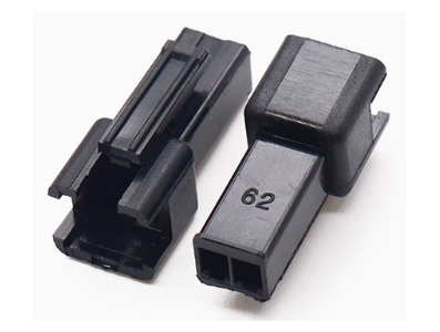 Carca&ccedil;a Dupont f&ecirc;mea 2 pinos passo 2,54 mm preta (PC) - Imagem 1