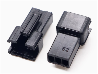 Conector housing Dupont f&ecirc;mea 3 pinos, passo 2,54 mm, preto (PC) - Imagem 1