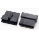 Carca&ccedil;a para conector f&ecirc;mea passo 2,54 mm 8 posi&ccedil;&otilde;es Dupont preta (PC) - Thumb - 1