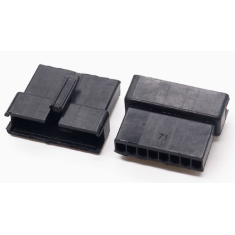 Carca&ccedil;a para conector f&ecirc;mea passo 2,54 mm 8 posi&ccedil;&otilde;es Dupont preta (PC)