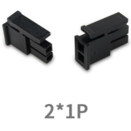 Conector dupla fila passo 3,0 mm PCB 5557, 2x1P pinos pequenos, carca&ccedil;a Dupont preta (PC)