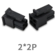 Conector 2x2 pinos 5557 dupla fileira passo 3,0 mm carca&ccedil;a Dupont preta (PC) - Thumb - 1