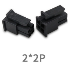 Conector 2x2 pinos 5557 dupla fileira passo 3,0 mm carca&ccedil;a Dupont preta (PC)