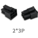 Conector dupla fileira 3,0 mm pitch PCB 2x3 pinos tipo 5557 com housing Dupont em PC preto - Thumb - 1