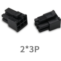 Conector dupla fileira 3,0 mm pitch PCB 2x3 pinos tipo 5557 com housing Dupont em PC preto