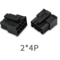 Conector 5557 para PCB, dupla fileira 2x4P, passo 3,0 mm, housing Dupont preto (PC)