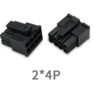 Conector 5557 para PCB, dupla fileira 2x4P, passo 3,0 mm, housing Dupont preto (PC)