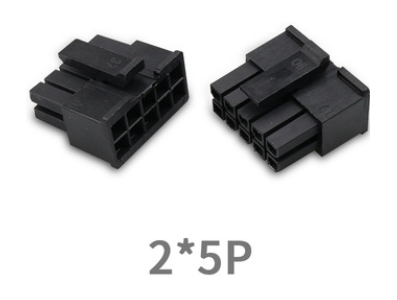 Conector PCB dupla fila passo 3,0 mm 2x5 pinos (5557) Housing Dupont preto (PC) - Imagem 1