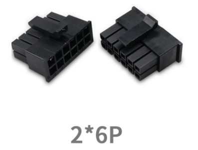 Conector de passo 3,0 mm dupla fileira 2&times;6 pinos (5557), housing Dupont preto (PC) - Imagem 1