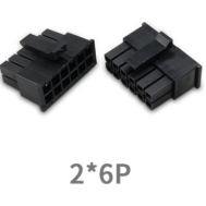 Conector de passo 3,0 mm dupla fileira 2&times;6 pinos (5557), housing Dupont preto (PC)