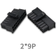Conector de dupla fileira 2x9 pinos pequenos 3,0 mm pitch 5557, carca&ccedil;a Dupont preta (PC) - Thumb - 1
