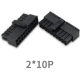 Conector 5557 dupla fileira passo 3,0 mm 2x10P, housing Dupont preto (PC) - Thumb - 1
