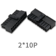 Conector 5557 dupla fileira passo 3,0 mm 2x10P, housing Dupont preto (PC)
