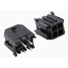 Conector de dupla fila 3,0 mm pitch 2x2 pinos pequenos (5557) housing Dupont preto (PC)