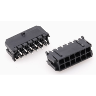 Conector dupla fila 2x6 pinos pequenos, passo 3,0 mm para PCB, 5557, carca&ccedil;a Dupont preta (PC)