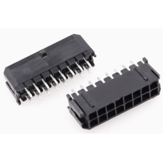 Conector 5557 de dupla fileira, passo 3,0 mm para PCB, 2x8 pinos, carca&ccedil;a Dupont preta (PC)