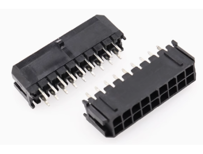 Conector para PCB dupla fileira 3,0 mm passo 2x9 pinos 5557, housing Dupont preto (PC) - Imagem 1