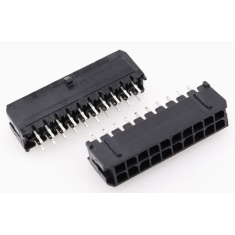 Conector 5557 de duas fileiras para PCB, passo 3,0 mm, 2x10 pinos, housing Dupont preto (PC)