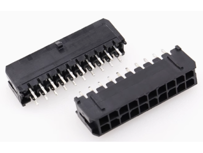 Conector 5557 de duas fileiras para PCB, passo 3,0 mm, 2x10 pinos, housing Dupont preto (PC) - Imagem 1