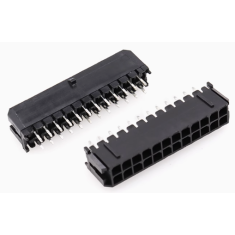 Conector de fileira dupla 5557 2x12 pinos, passo 3,0 mm para PCB, carca&ccedil;a Dupont preta (PC)