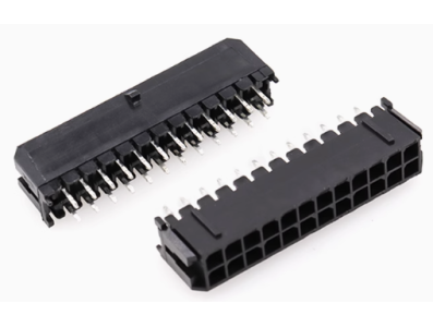 Conector de fileira dupla 5557 2x12 pinos, passo 3,0 mm para PCB, carca&ccedil;a Dupont preta (PC) - Imagem 1