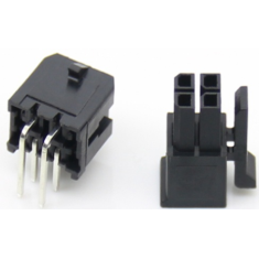 Conector Duplo 2x2 Pinos 3,0 mm Pitch para PCB 5557, Housing Dupont Preto (PC)