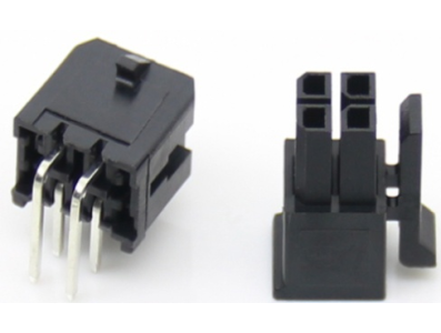 Conector Duplo 2x2 Pinos 3,0 mm Pitch para PCB 5557, Housing Dupont Preto (PC) - Imagem 1