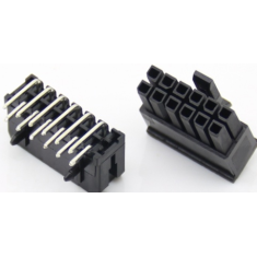 Alojamento Dupont preto (PC) para conector PCB 2x6 pinos (2 fileiras), passo 3,0 mm, 5557