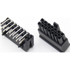 Conector dupla fileira 2x7 pinos, passo 3,0 mm PCB 5557, carca&ccedil;a Dupont preta (PC)
