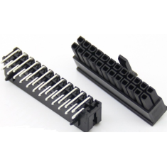 Conector de 2x12 pinos 3,0 mm passo (5557), pinos pequenos, housing Dupont preto (PC)
