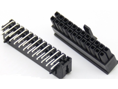Conector de 2x12 pinos 3,0 mm passo (5557), pinos pequenos, housing Dupont preto (PC) - Imagem 1
