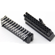 Conector de 2x12 pinos 3,0 mm passo (5557), pinos pequenos, housing Dupont preto (PC)