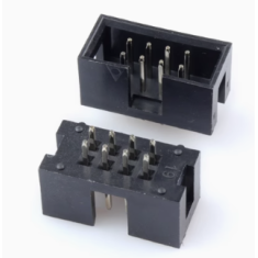 Conector soquete DC3-8P 2,54 mm agulha reta, carca&ccedil;a Dupont preta (PC)