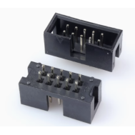 Conector header DC3-10P 10 pinos 2,54 mm, pinos retos, alojamento DuPont preto (PC)