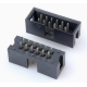 Conector header soquete com pinos retos 2,54 mm DC3-12P, housing Dupont preto (PC) - Thumb - 1