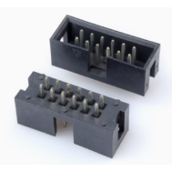Conector header soquete com pinos retos 2,54 mm DC3-12P, housing Dupont preto (PC)